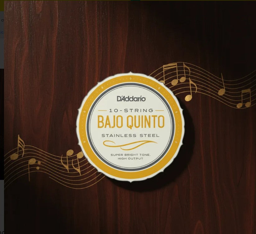 D'addario Bajo Quinto EJ85 Stainless Steel Set 10 String Loop End