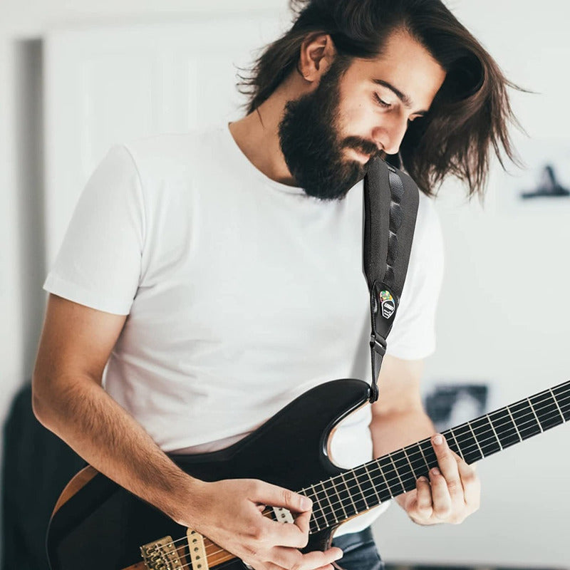 Strap Correa Tali Lekato Gris Ajustable Para Guitarra O Bajo