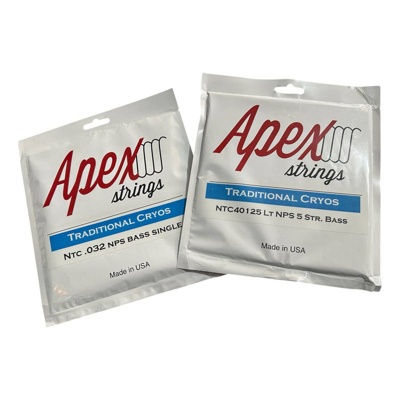 Apex Set De 6 Cuerdas Para Bajo Electrico Niquel 0.32