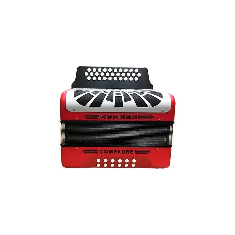 Acordeon Hohner Compadre Sol Rojo Con Funda Y Correas