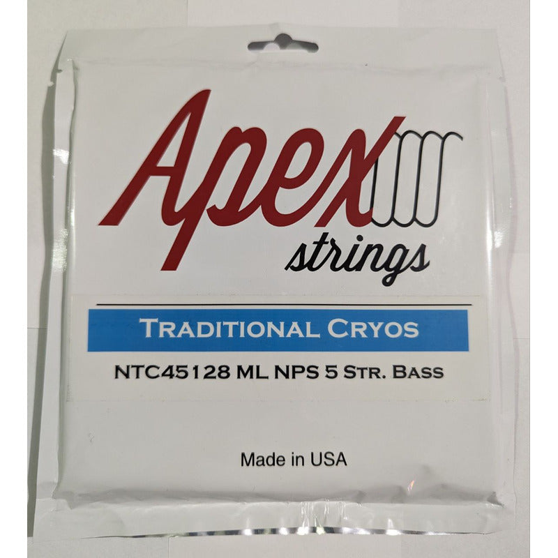 Apex Strings Cuerdas Para Bajo 5 Set 45-128 Nickel Cryos