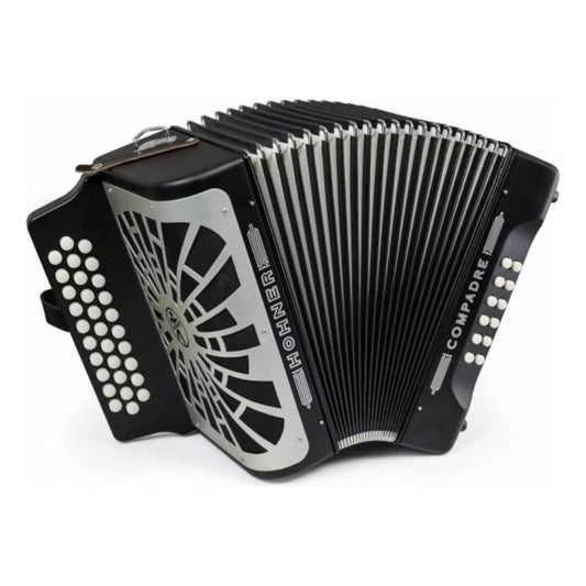 Acordeon Hohner Compadre Fa Negro/plata Con Funda Y Correas