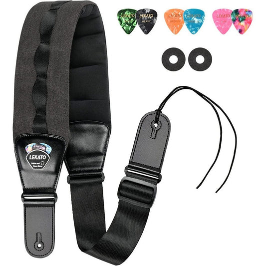 Strap Correa Tali Lekato Gris Ajustable Para Guitarra O Bajo