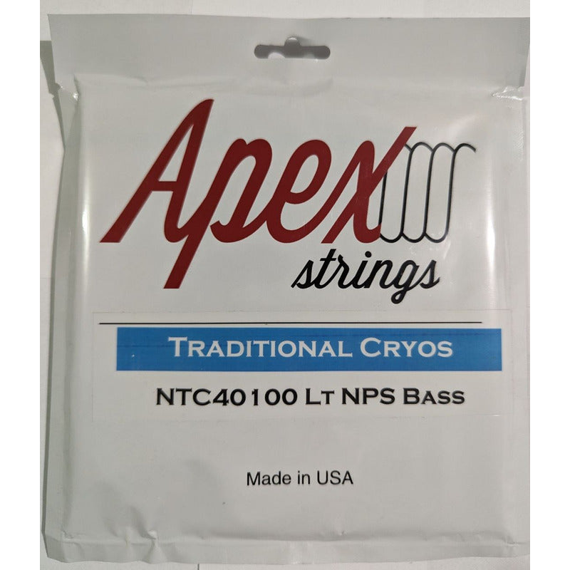 Apex Strings Cuerdas Para Bajo 4 Set Nickel Cryos 40-100 Msi