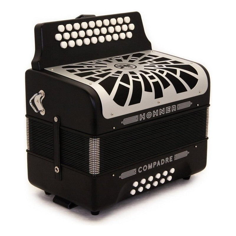 Acordeon Hohner Compadre Fa Negro/plata Con Funda Y Correas