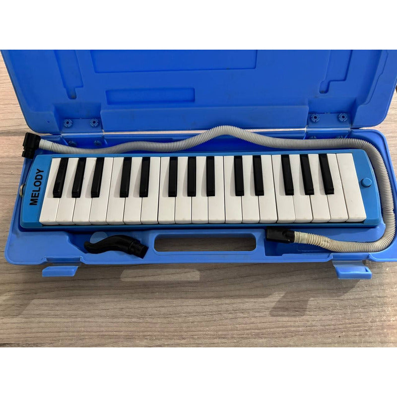 Melodica Escolar 32 Teclas Estuche Rigido Melody Azul