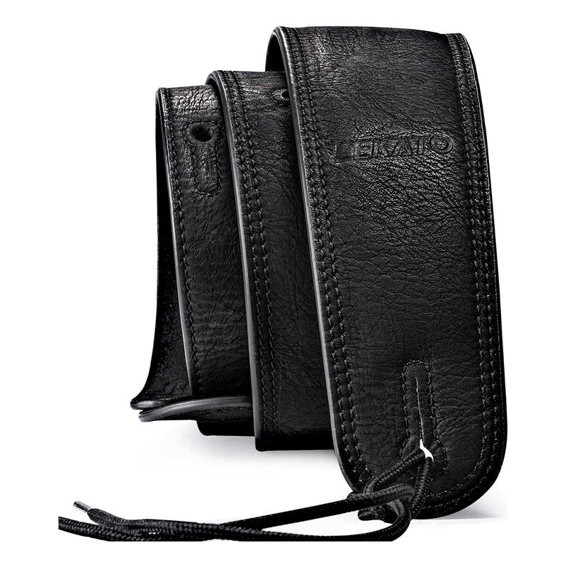 Strap Correa Lekato Ajustable De Cuero Para Guitarra O Bajo