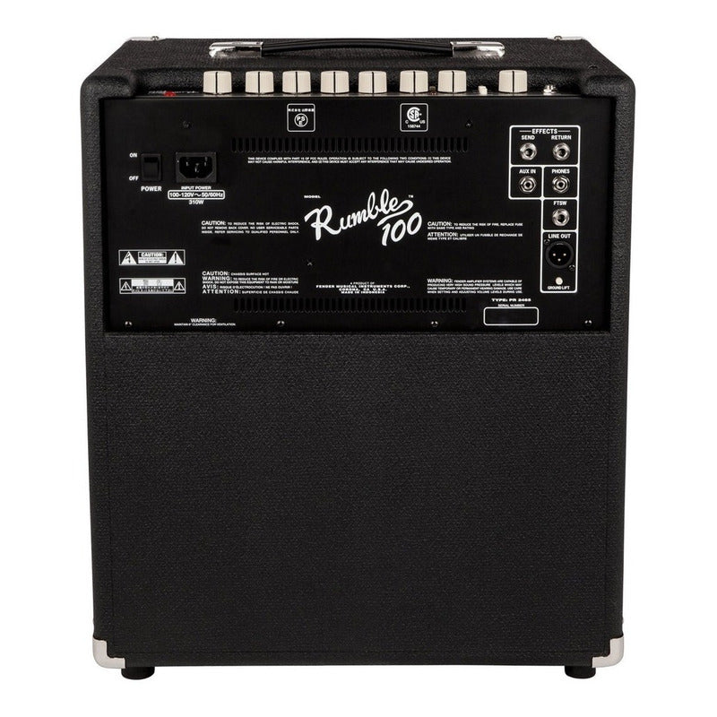 Amplificador Para Bajo Electrico Fender Rumble 100 Watts
