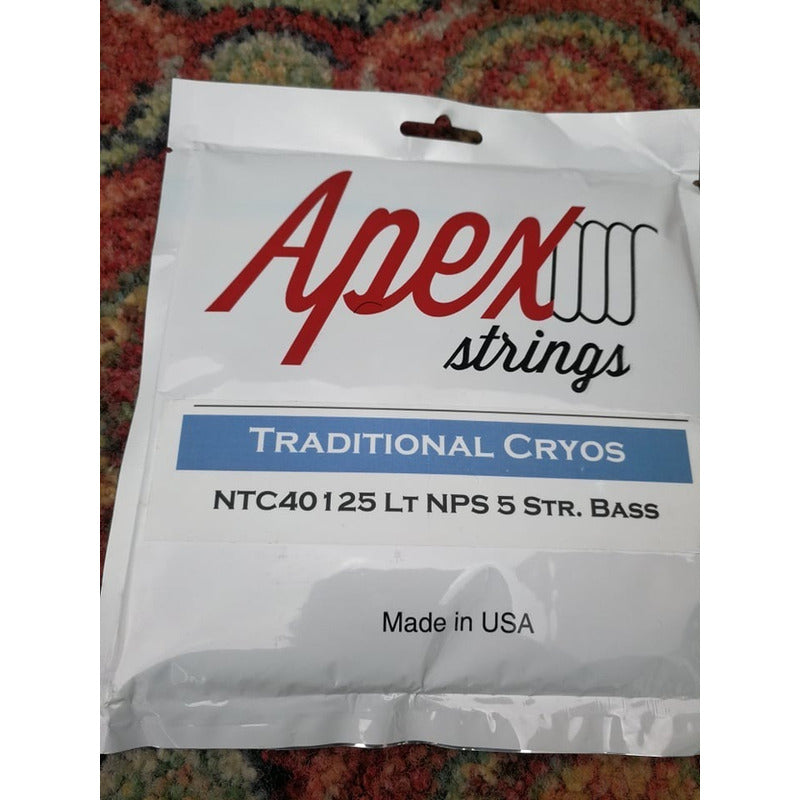 Cuerdas Apex Bajo Electrico Cryos 5 Cuerdas Nikel 40-125 Msi