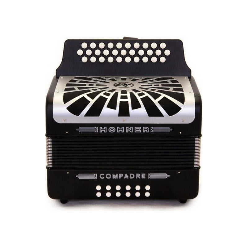 Acordeon Hohner Compadre Fa Negro/plata Con Funda Y Correas