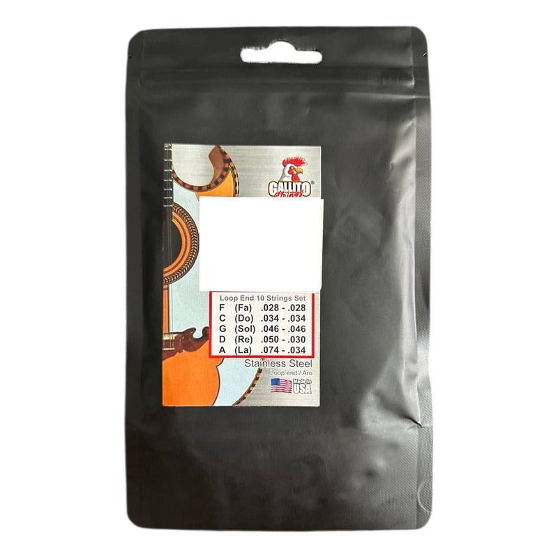 Cuerdas Para Bajo Quinto Gallito Strings Acero Loop End Usa