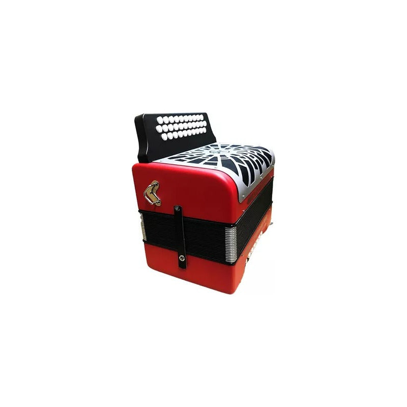 Acordeon Hohner Compadre Sol Rojo Con Funda Y Correas