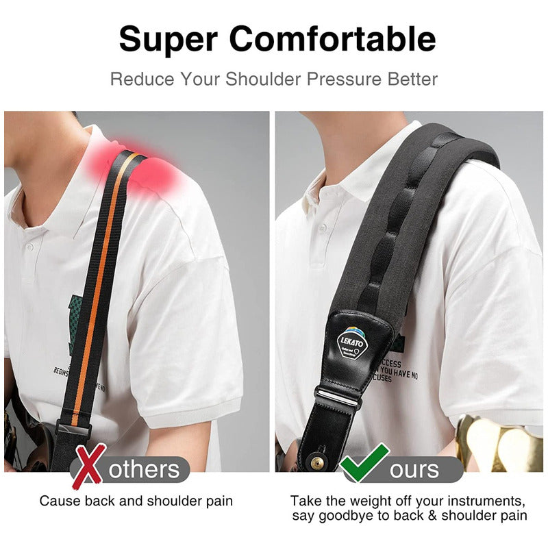 Strap Correa Tali Lekato Gris Ajustable Para Guitarra O Bajo