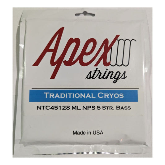 Apex Strings Cuerdas Para Bajo 5 Set 45-128 Nickel Cryos