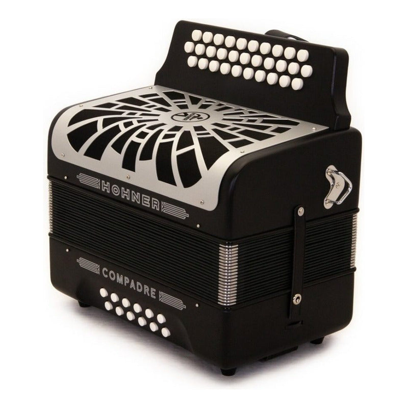 Acordeon Hohner Compadre Fa Negro/plata Con Funda Y Correas