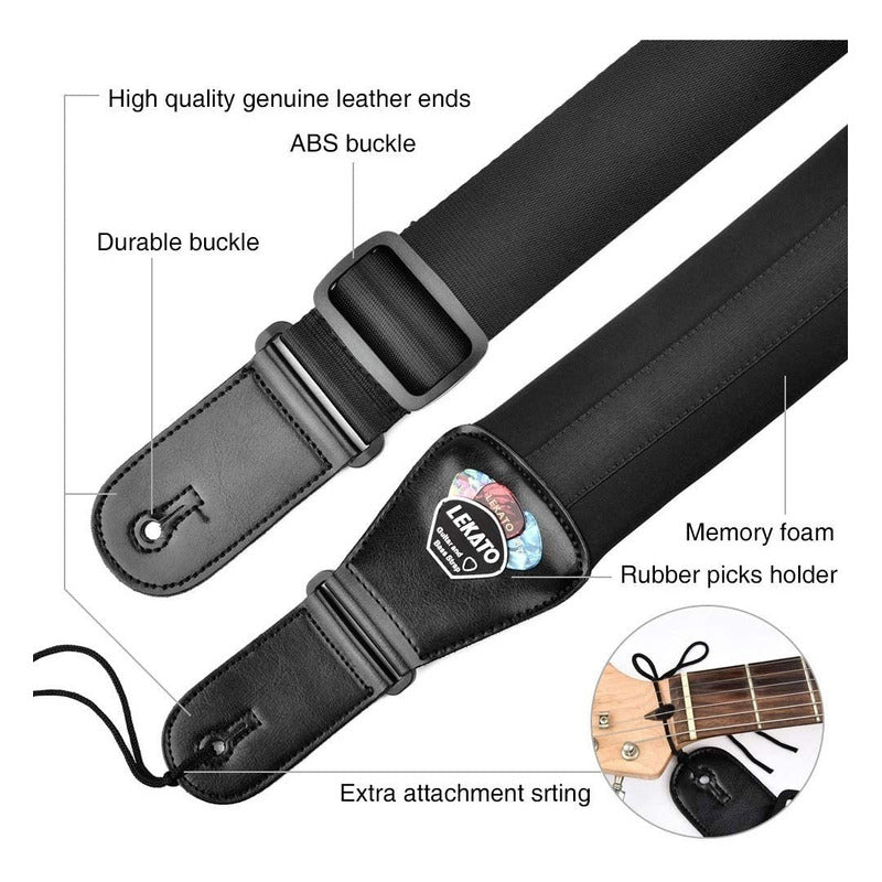 Strap Correa Tali Lekato Ajustable Para Guitarra O Bajo
