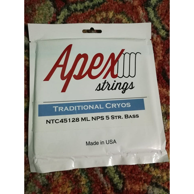 Apex Strings Cuerdas Para Bajo 5 Set 45-128 Nickel Cryos