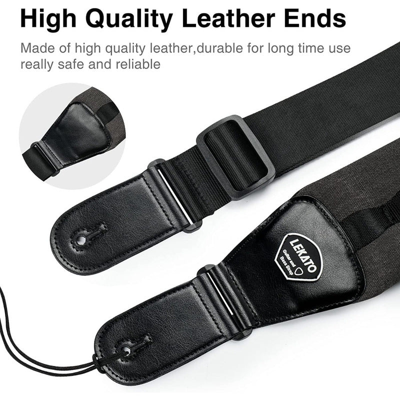 Strap Correa Tali Lekato Gris Ajustable Para Guitarra O Bajo