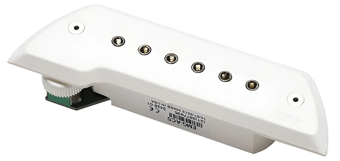 Pastilla Emg Guitarra Acustica Bajo Quinto Pickup Blanca