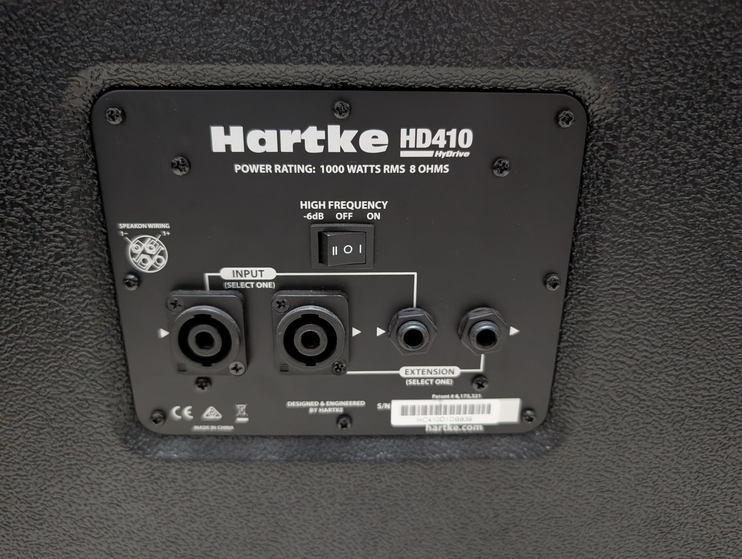 Gabinete Hartke Hd 410 1000w Para Bajo Electrico