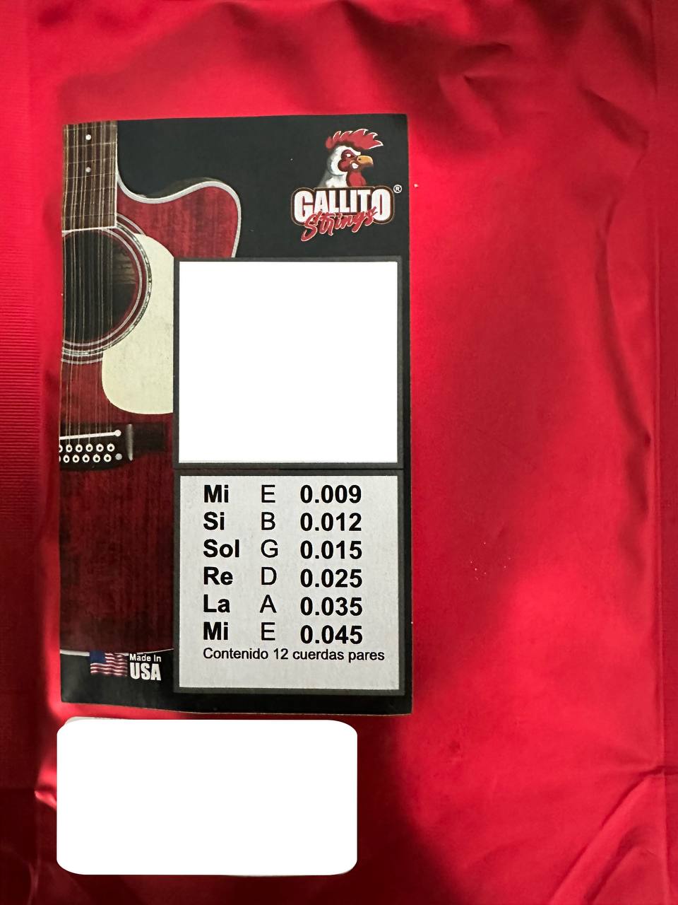 Apex Strings Set Cuerdas Gallito Para Guitarra Docerola, 12 cuerdas PARES para GUITARRA Bronce Sierreño By Hechas en USA! SUPER LIGHT 09.45