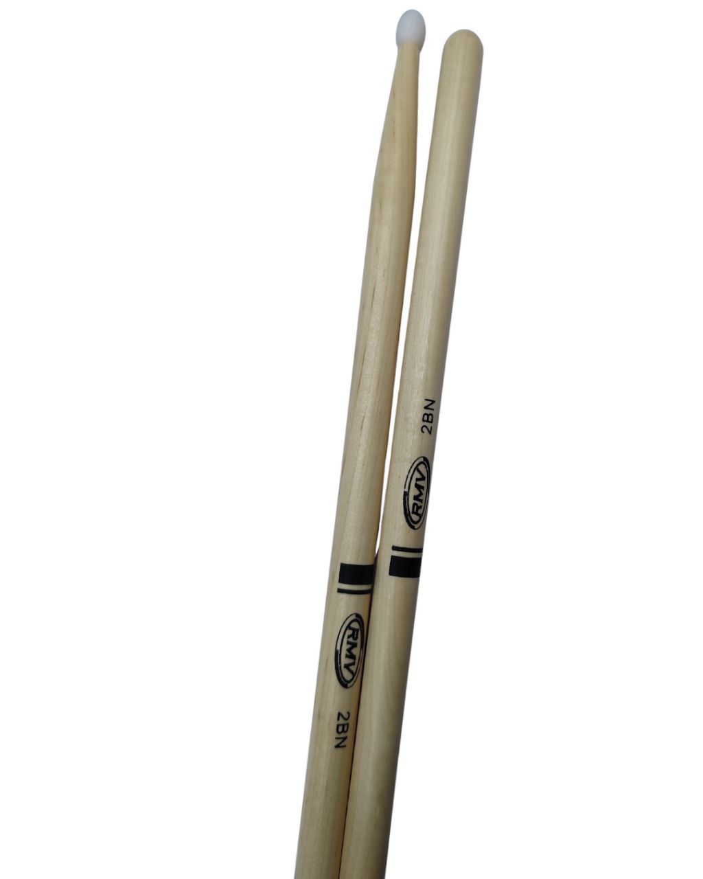 Par de Baquetas RMV para Batería 2BN, Punta de Nylon, Profesionales baqueta Equilibrada, comodas, acabado antiderrapante