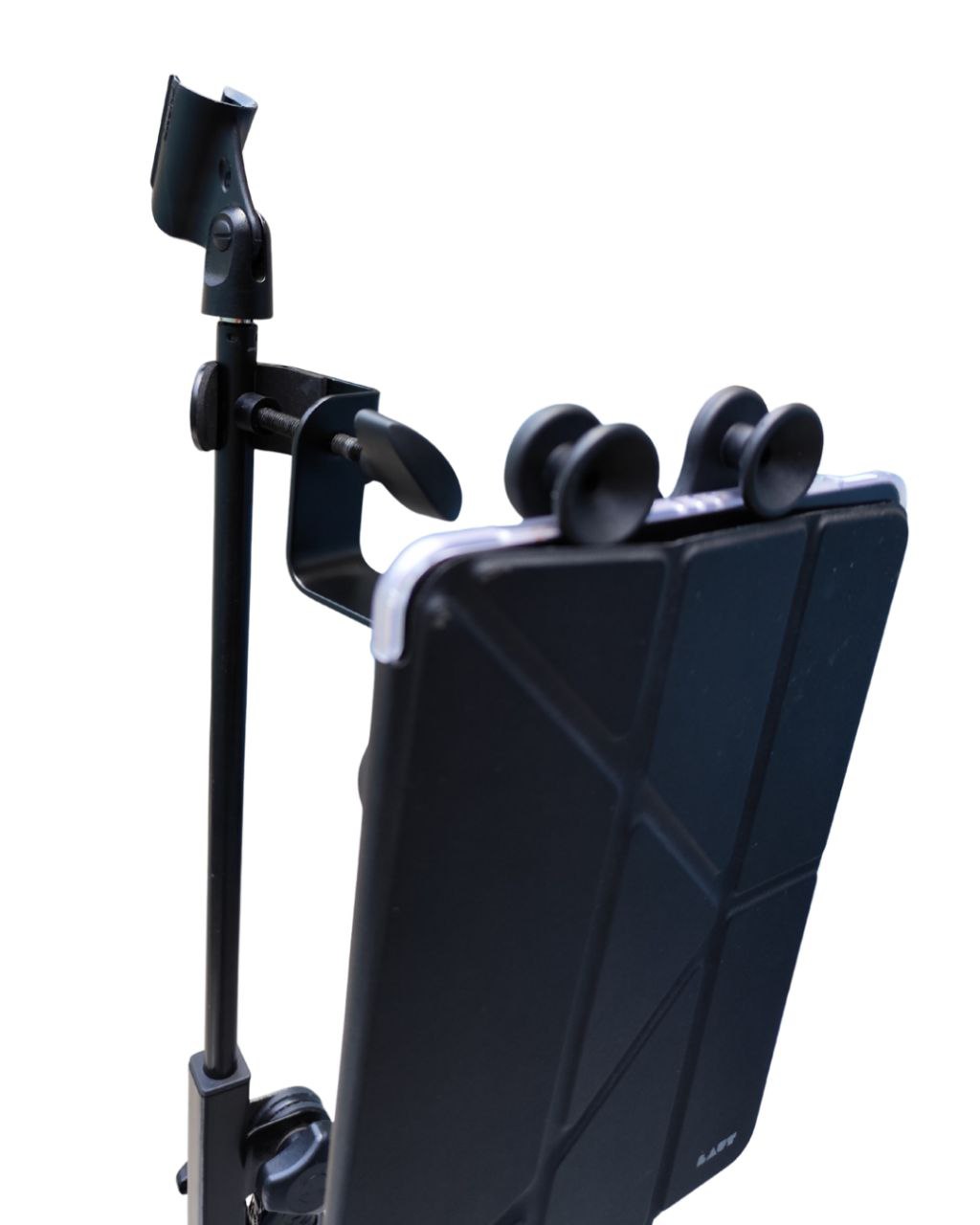 Soporte Universal para iPad O Tablet-Adaptable A Base DE MICROFONO O TRIPODE DE ALGUN Otro Tipo -Ajustable Y Resistente