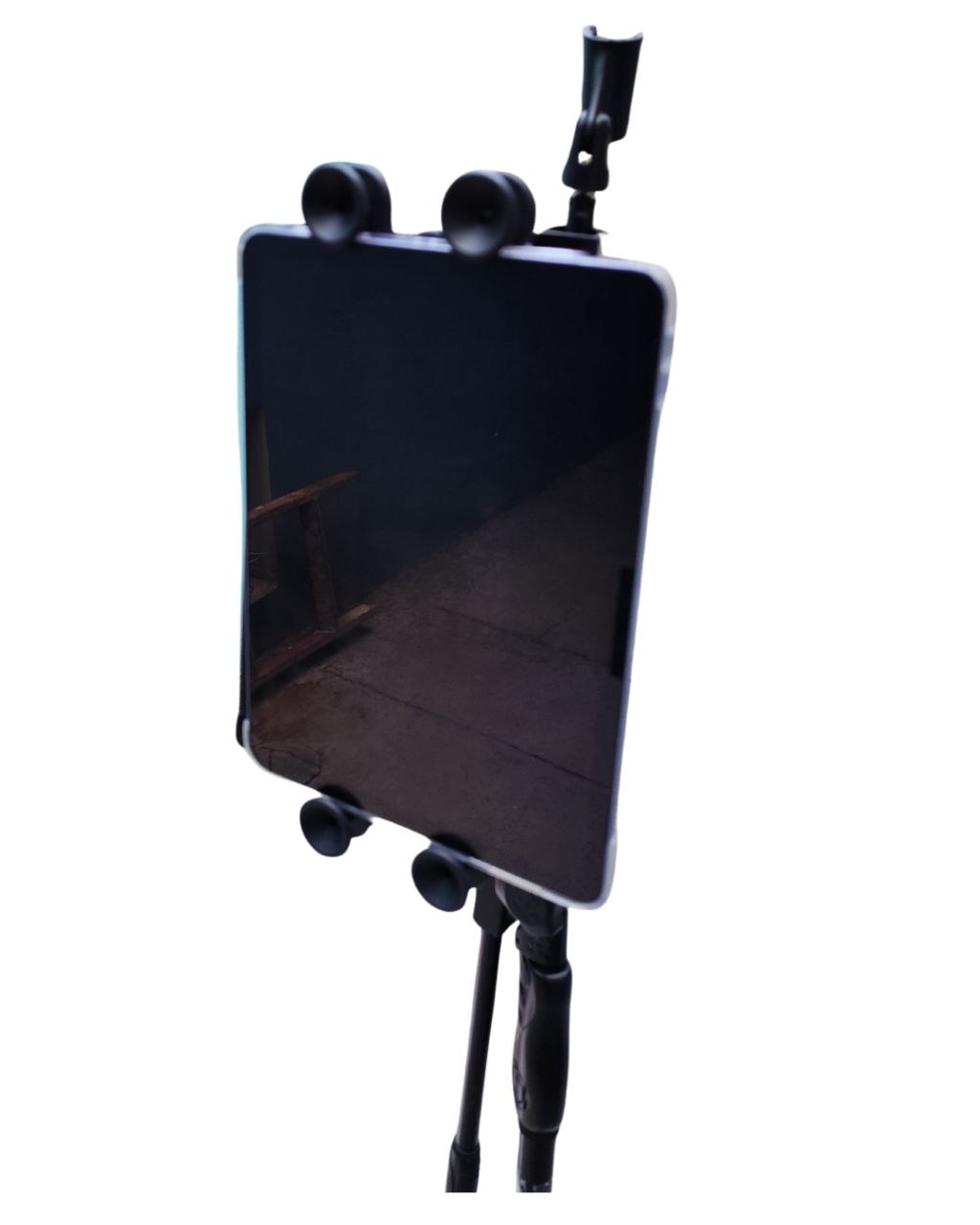 Soporte Universal para iPad O Tablet-Adaptable A Base DE MICROFONO O TRIPODE DE ALGUN Otro Tipo -Ajustable Y Resistente