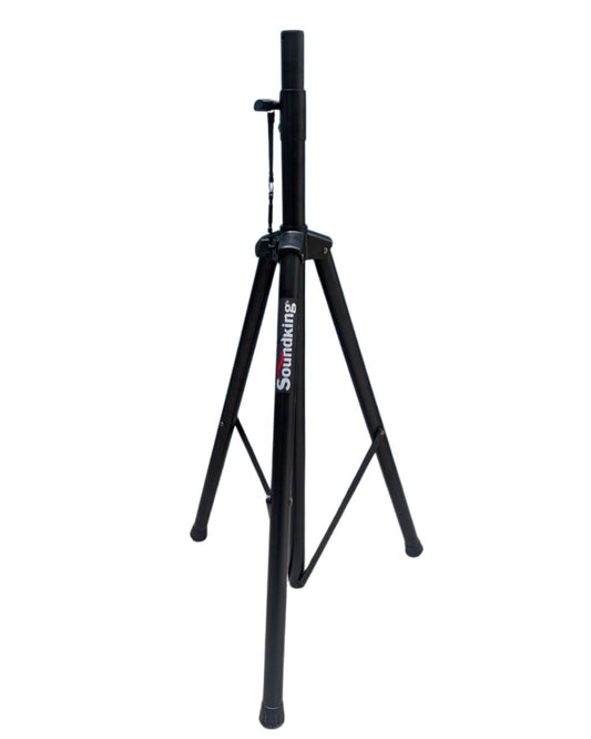 Base Soporte tripode para bocina Sound-King Altura Ajustable, Soporte Resistente y Estable; herrajes de excelente Calidad.