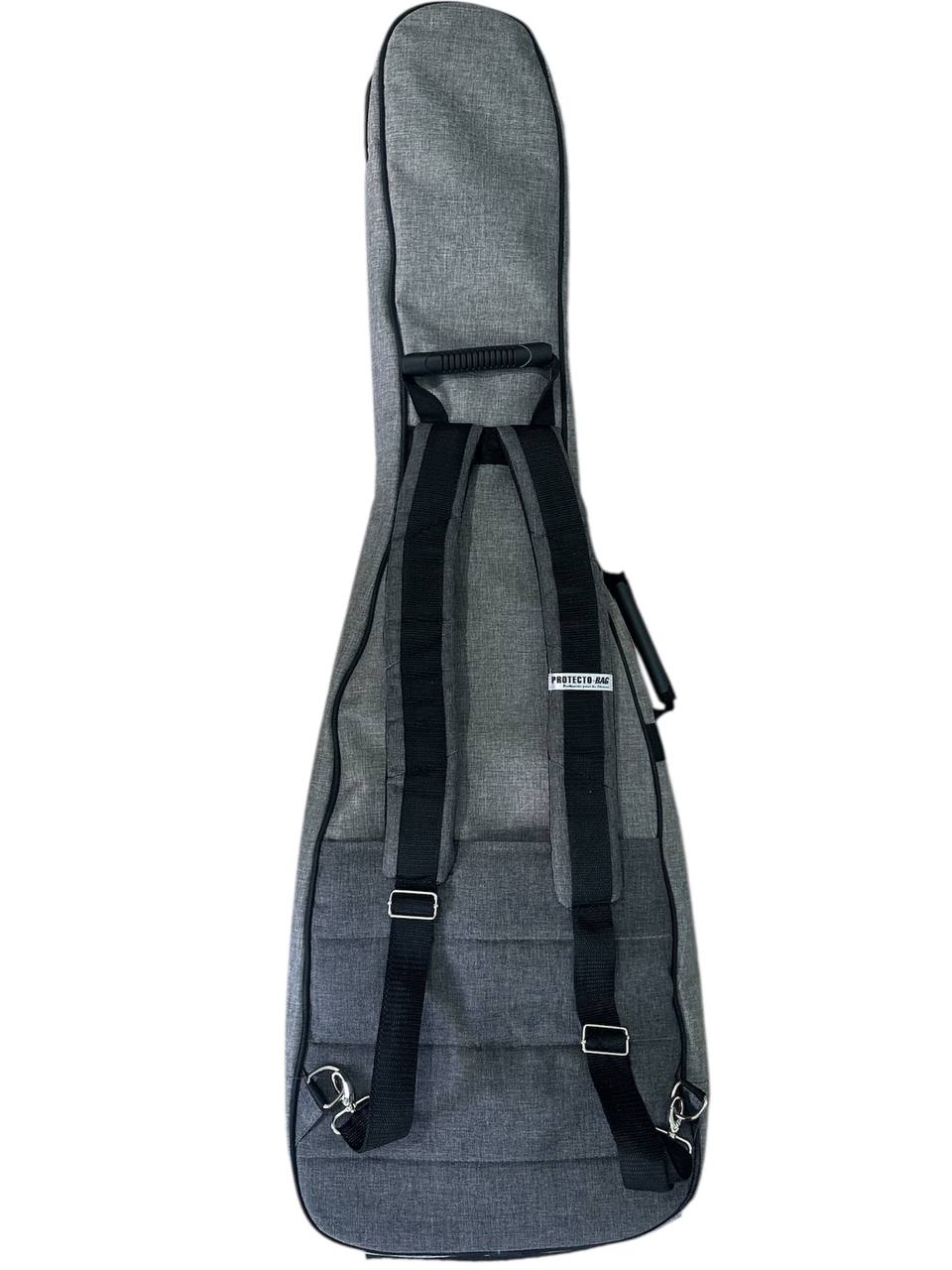Funda para bajo electrico protecto bag color gris modelo premium 125 x 40 x 10 cm con forro acolchado de 2cm