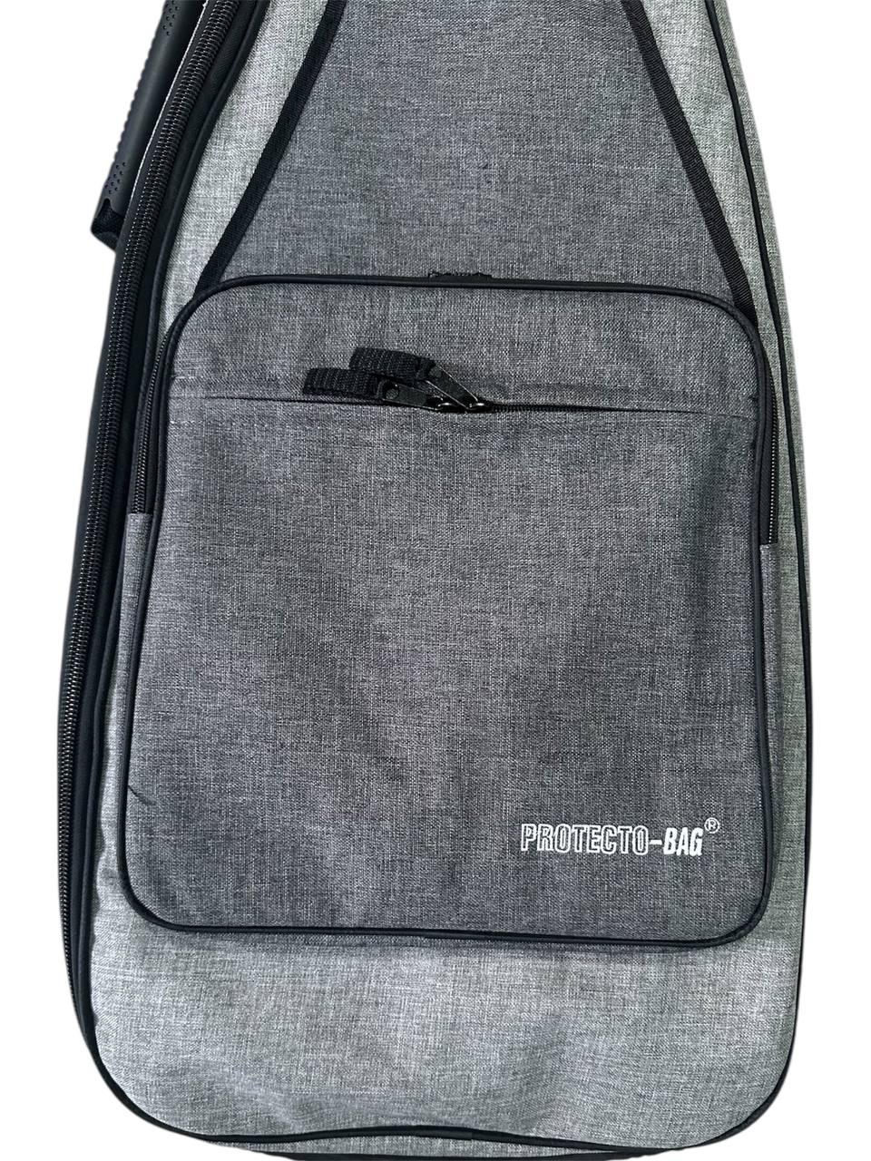 Funda para bajo electrico protecto bag color gris modelo premium 125 x 40 x 10 cm con forro acolchado de 2cm