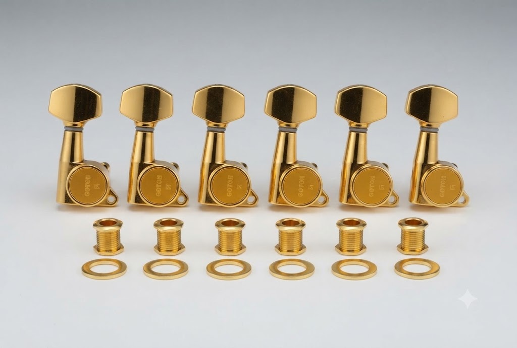 Clavijas Para Guitarra Gotoh Sg381 Gold 6 En Línea 1:16