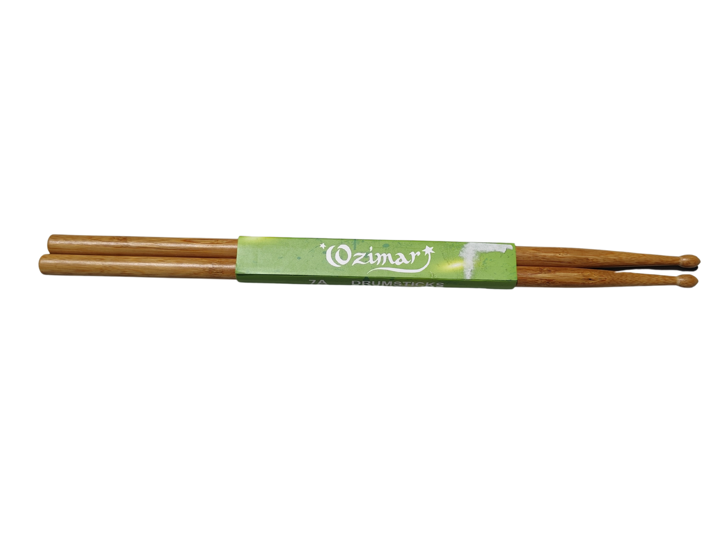 Par Baqueta de Bambú 7A con Punta de Madera OZIMAR – Ligera, Resistente y Precisa