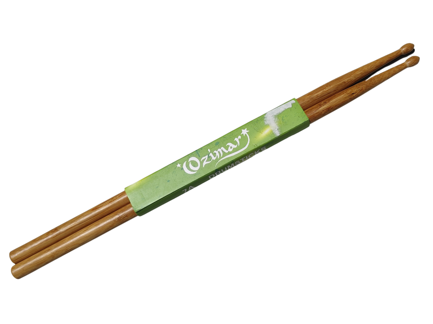 Par Baqueta de Bambú 7A con Punta de Madera OZIMAR – Ligera, Resistente y Precisa