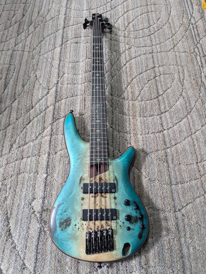 Bajo elecrico 5 cuerdas ativo Premium Ibanez SR1065B (USADO)