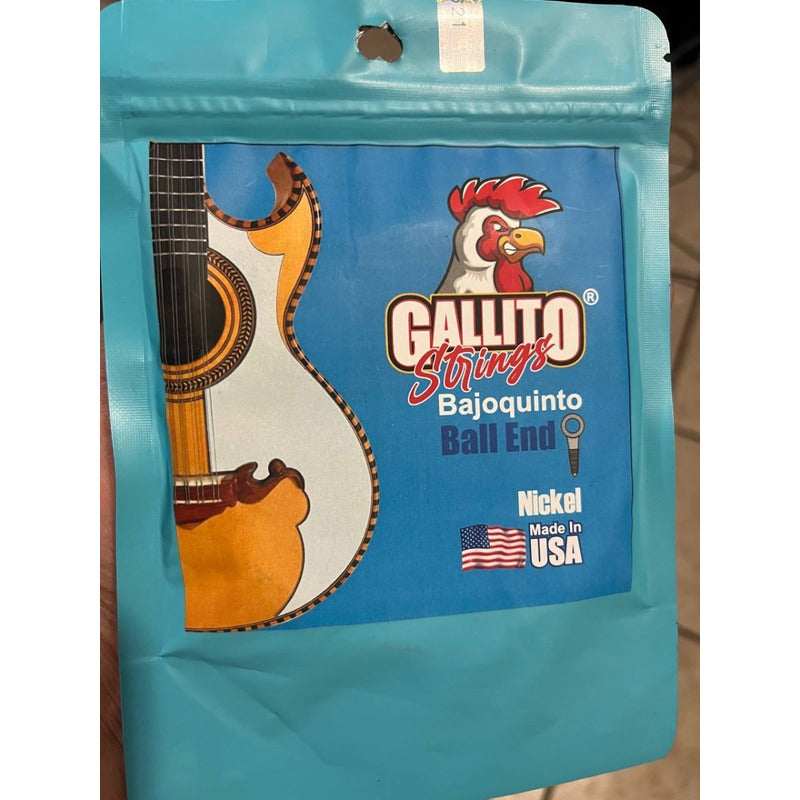 Cuerdas Gallito Bajo Quinto Nickel Hechas En Usa, Ball End