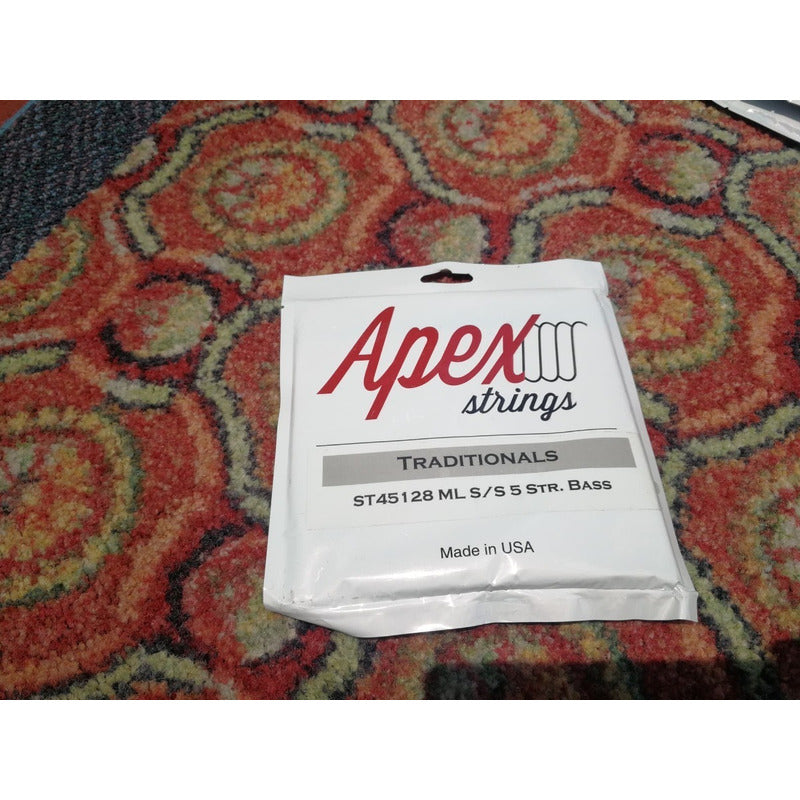 Cuerdas Apex Para Bajo Set 5 45-128 Acero Tradicionales Msi