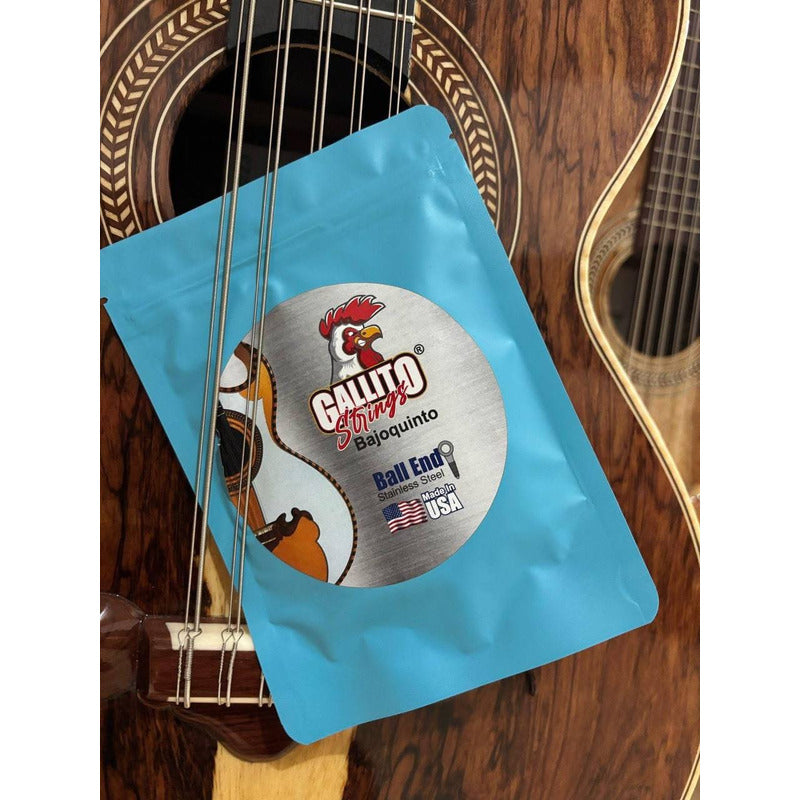 Cuerdas Para Bajo Quinto Gallito Strings Acero Ball End Usa