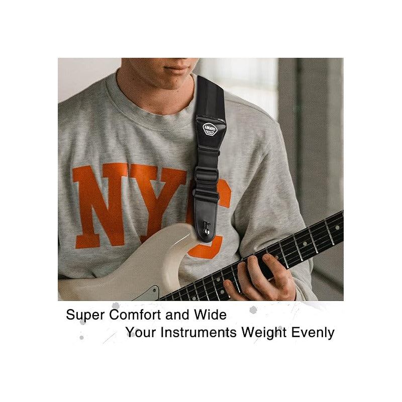 Lekato Correa Para Bajo O Guitarra Profecional Negro Liso