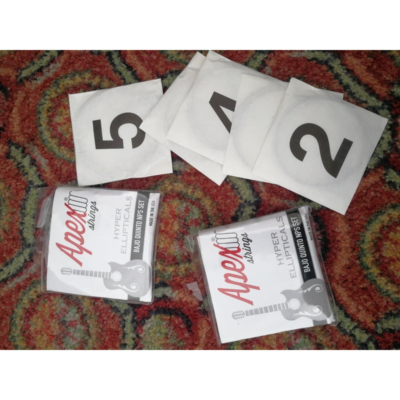 Cuerdas Para Bajo Quinto Apex Niquel Set Completo Msi