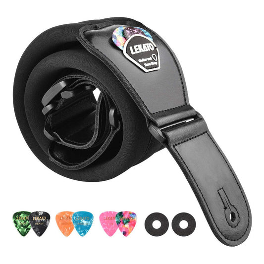 Lekato Correa Para Bajo O Guitarra Profecional Negro Liso