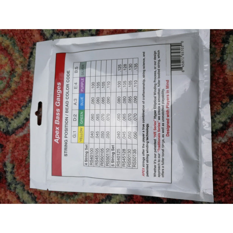 Cuerdas Apex Para Bajo Traditional Cryos 4 Set Níquel 45-105