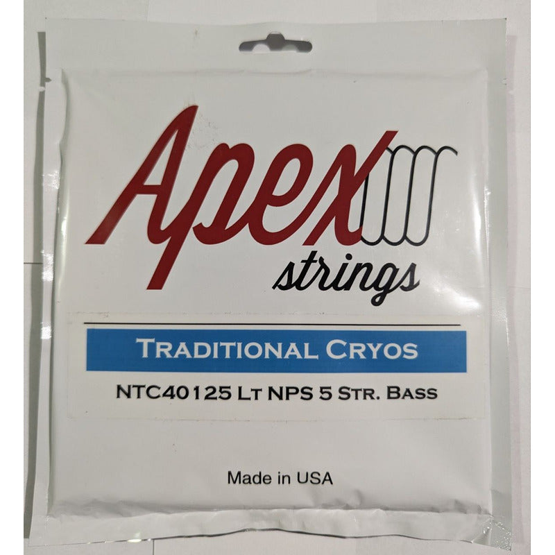 Cuerdas Apex Bajo Electrico  Cryos 5 Cuerdas Nikel 40-125