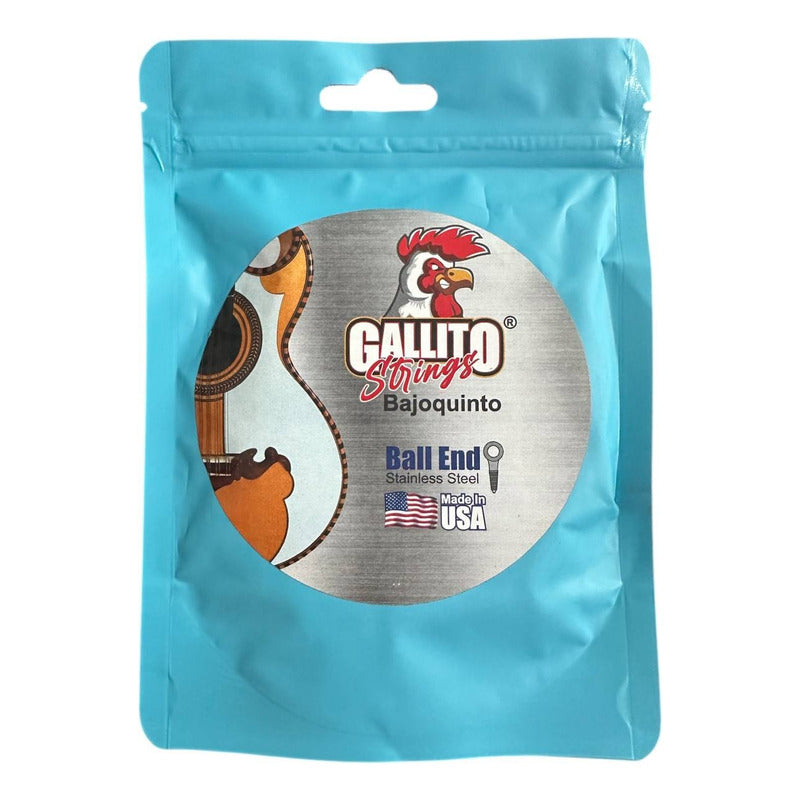 Cuerdas Para Bajo Quinto Gallito Strings Acero Ball End Usa