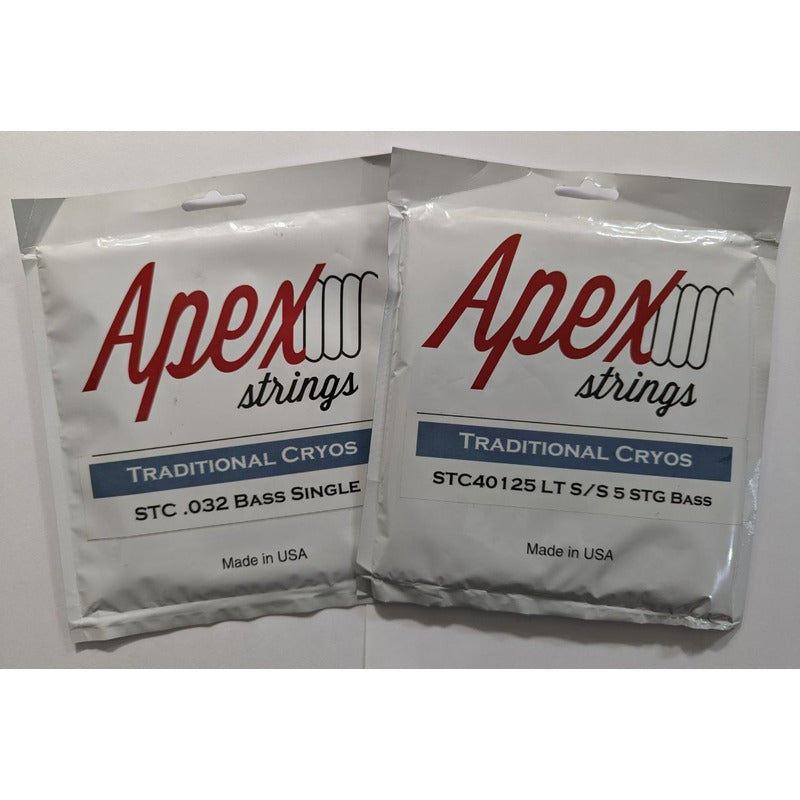 Cuerdas Set 6 Apex Guitarra O Bajo Eléctrico Acero,032