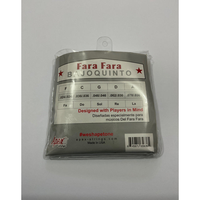 Cuerdas Para Bajo Quinto Apex Usa Modelo Fara Fara