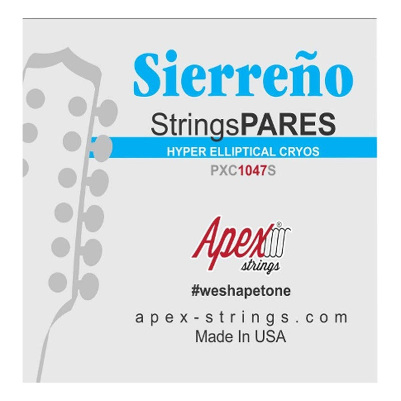 Cuerdas Pares 12 Guitarra Docerola Apex  Pxc1047s Bronce