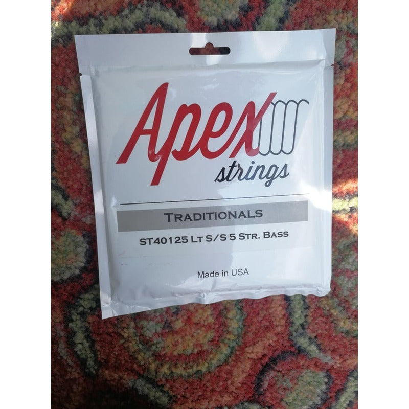 Cuerdas Apex Para Bajo Traditional Set 5 40-125 Acero Msi