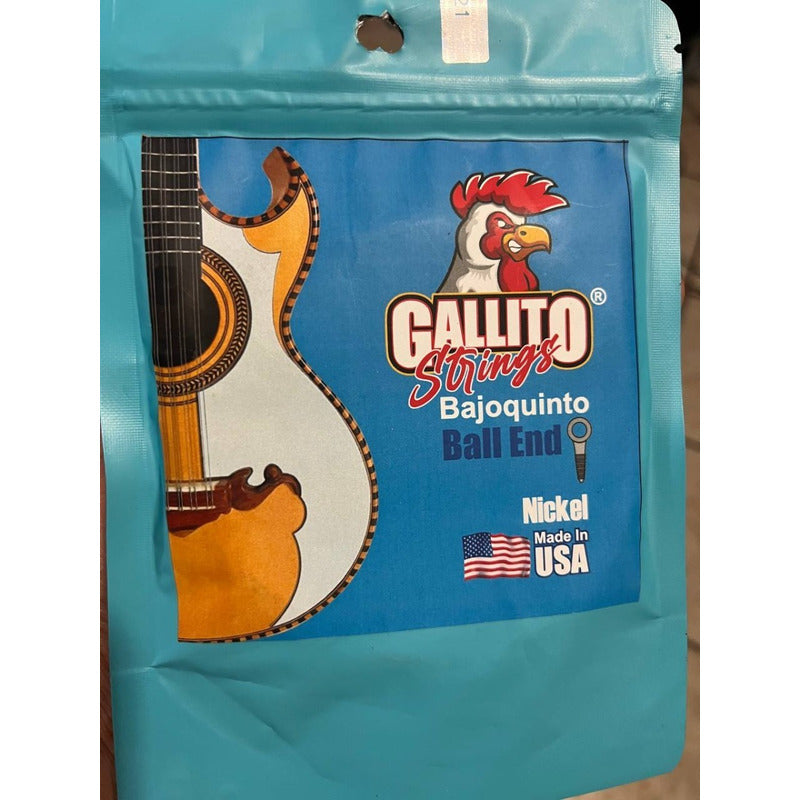 Cuerdas Gallito Bajo Quinto Nickel Hechas En Usa, Ball End