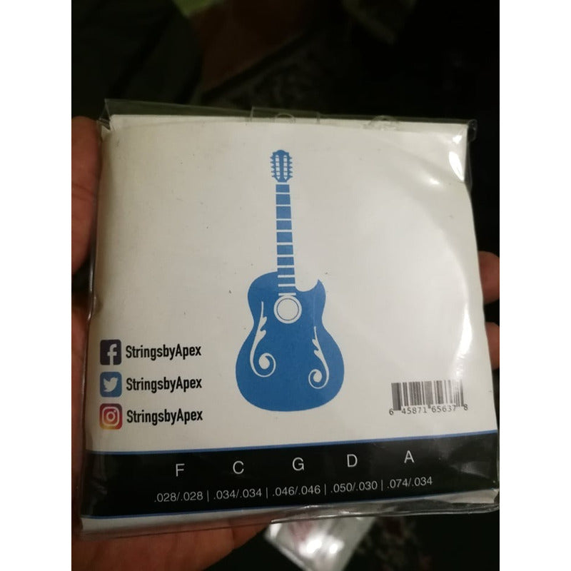 Cuerdas Para Bajo Quinto Apex Hechas En Usa Acero Inoxidable